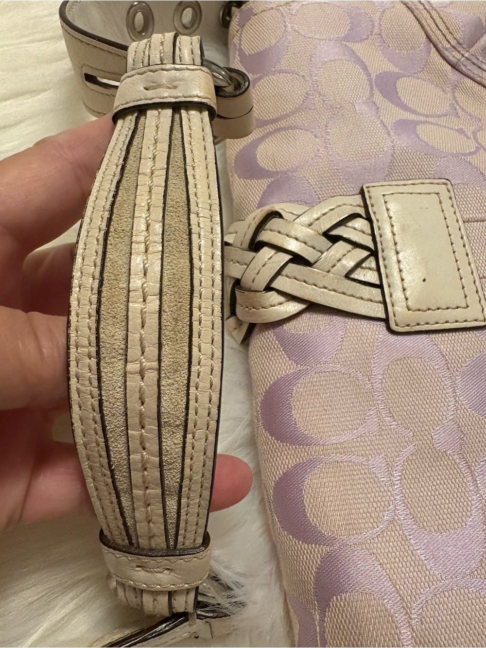 RARE COACH Y2K LILAC SOHO HAMPTON DEMI BAGUETTE M050-6280 - Picture 3 of 11